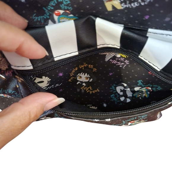 Beetlejuice Black and White Women's Backpack - Picture 8 of 9